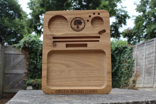 GREEN POUND ROLLING TRAY